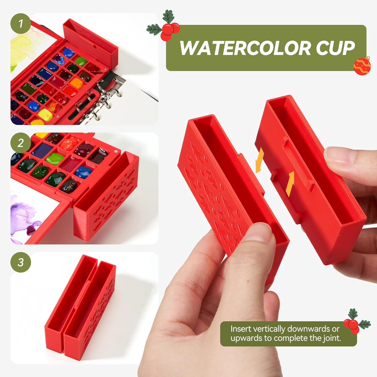 Portable Watercolor Sketchbook Set - 100% Cotton Cold-Pressed 6.7x3.9 Inch Loose-Binder Art Journal with 36 Ceramic Paint Palettes and 2 Travel Water Brushes, Perfect for Artists Painting Outdoors