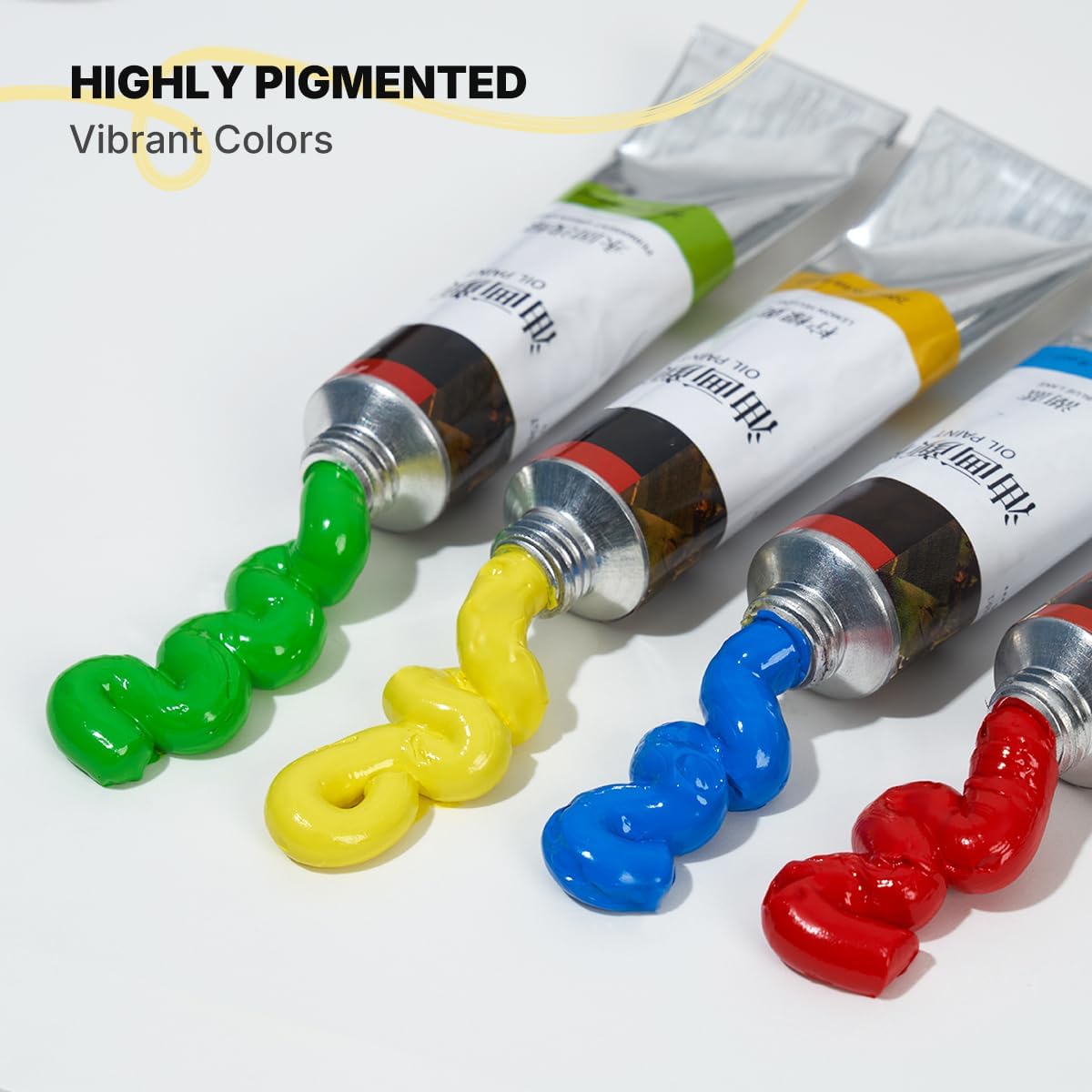 LIGHTWISH Oil Paint,24 x 20 ml / 0.67 oz, Vibrant Colors, Non-Toxic Oil Paints for Adult Beginners Professional Canvas Painting