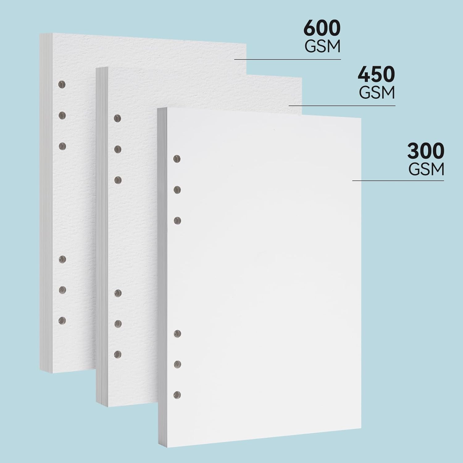 Lightwish Watercolor Sketchbook,100% Cotton Acid Free Watercolor Journal,450gsm Cold Press Watercolor Paper for Artists,Adults,Students,15 Sheets,5.8 * 8.2 Inches Paper