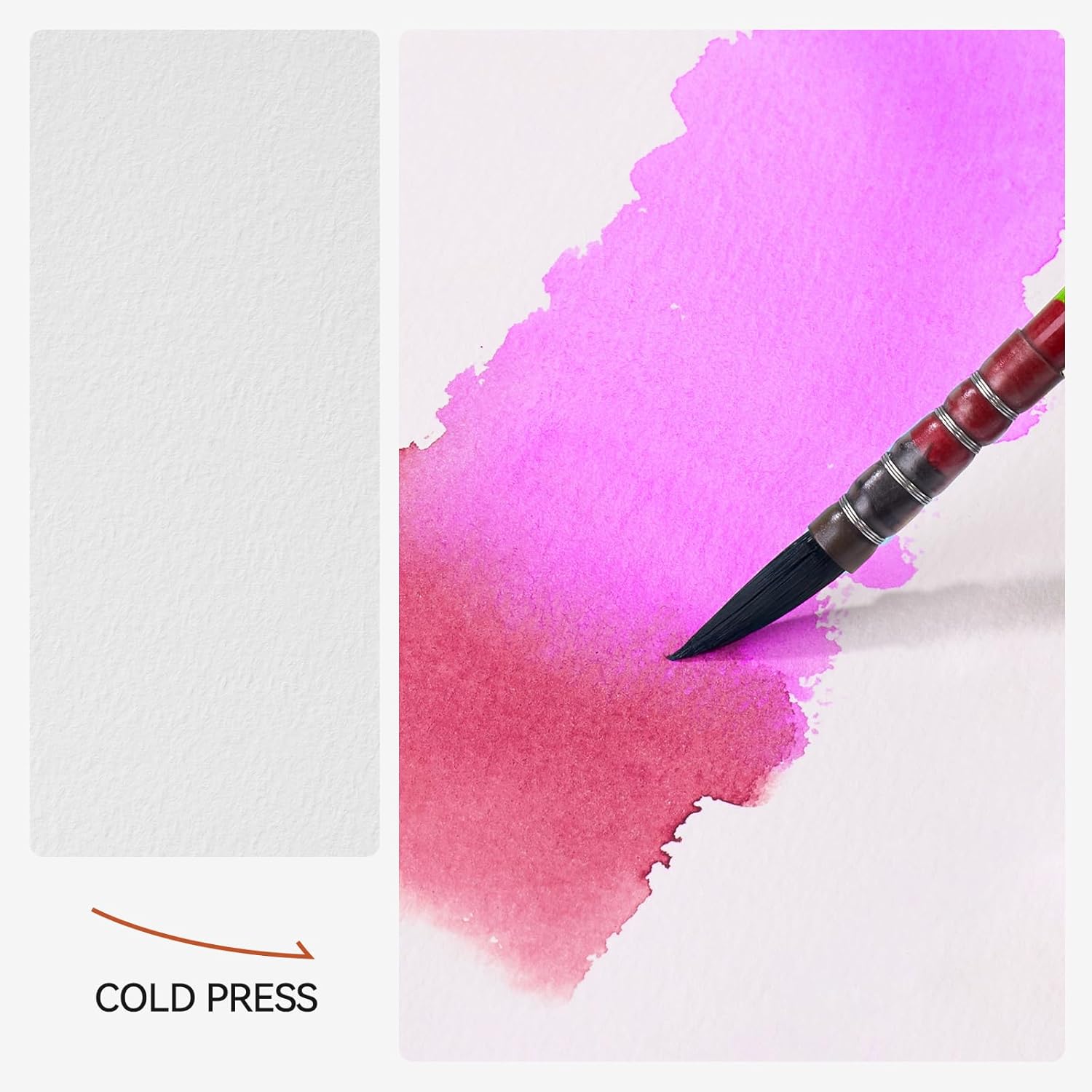 Lightwish Watercolor Sketchbook,100% Cotton Acid Free Watercolor Journal,300gsm/140lb Cold Press Watercolor Paper for Artists,Adults,Students,20 Sheets,5.8 * 8.2 Inches Paper