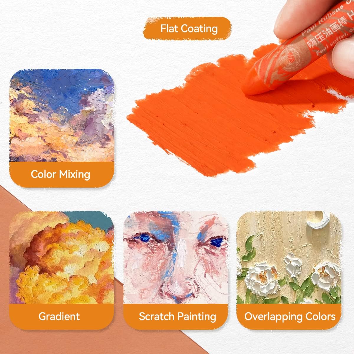 Uusing oil pastels to add color to a painting using various oil painting techniques and methods