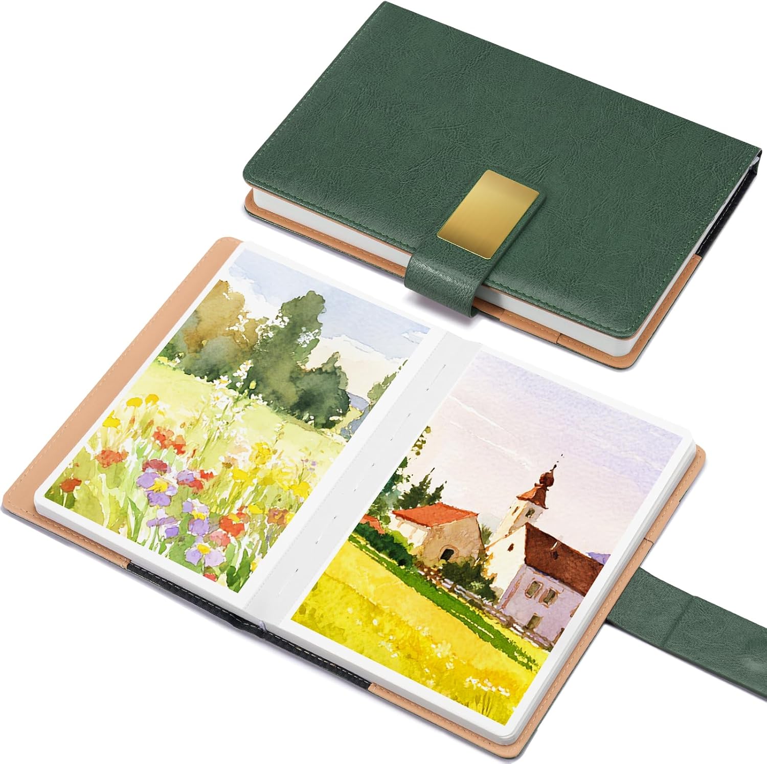 Watercolor Sketchbook,8.2 x 5.5 inch,20 Sheets Hot Press 100% Cotton 300 GSM 140lb,A5 Watercolor Paper for Art Painting, Drawing, Mixed Media