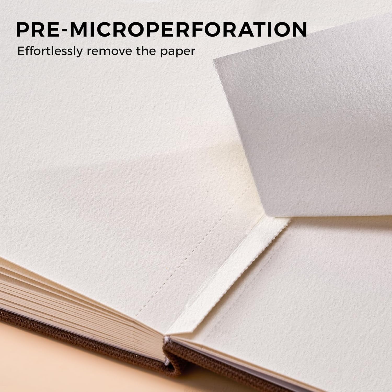 Watercolor Journal - 100% Cotton Cold Press Paper | 20 Sheets 40 Pages | 300GSM (140lb) | Linen Cotton Cover Watercolor Sketch Books for Artists Painting,Mixed Media 7.48 x 7.48 in