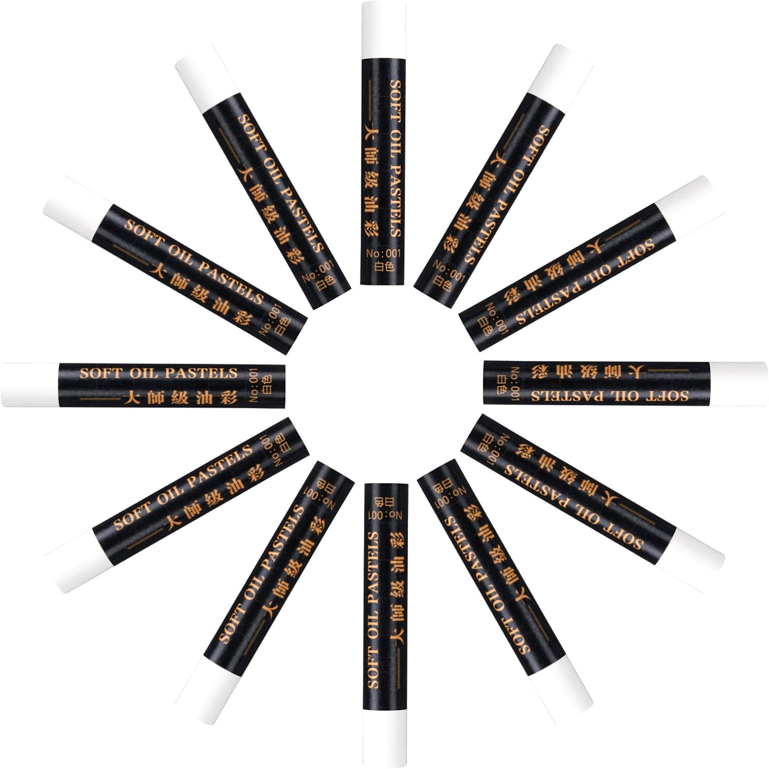 LIGHTWISH White Oil Pastels - Pack of 12, Ultra-Smooth Blendable Crayons for Professional Artists & Beginners, Perfect for Canvas, Chalkboard & DIY Crafts, Non-Fade, High Coverage Art Supplies