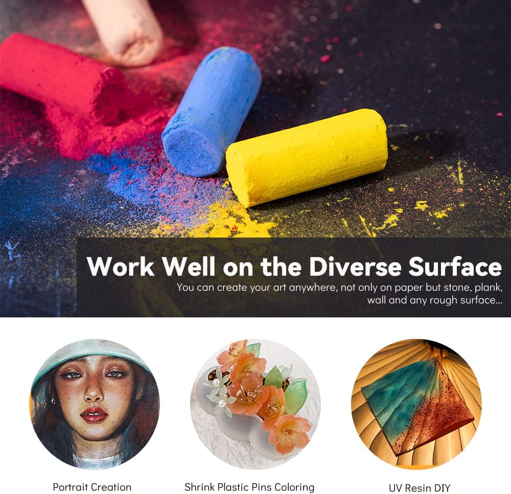 Paul Rubens Professional Soft Pastels, 36 Colors Chalk Pastels