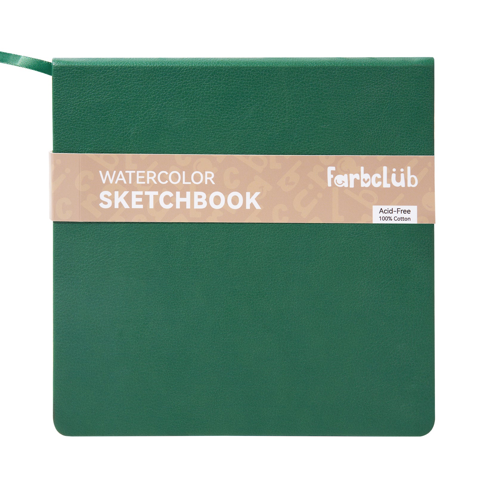 Farbclub 100% Cotton Hot Press Watercolor Paper Sketchbook, Square Watercolor Journal, 7.48" Square 20 Sheets 300gsm Acid-Free for Watercolor Gouache Acrylics