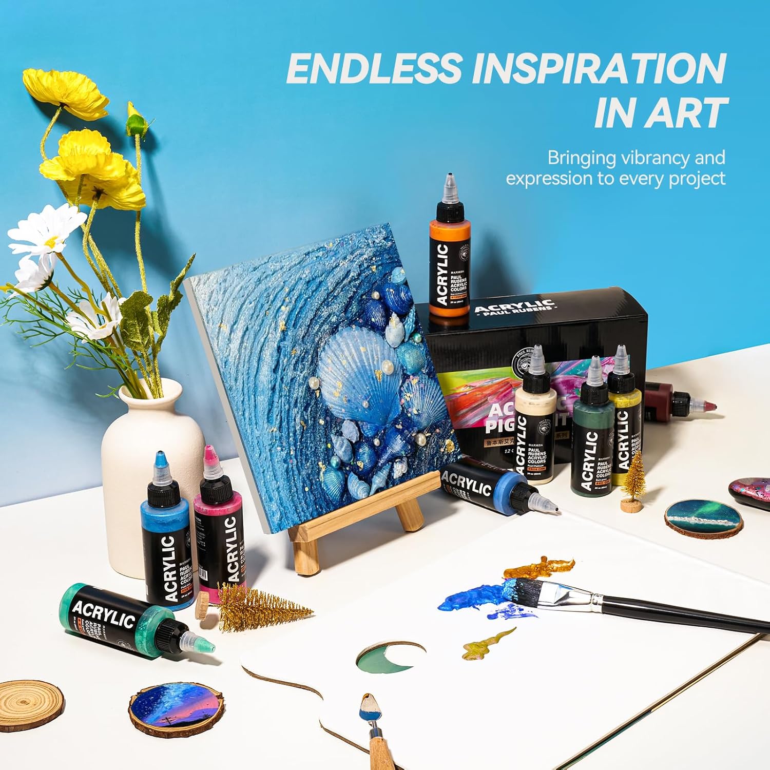 PAUL RUBENS Rubens Acrylic Paint Pearlescent 12 Colors 60ML