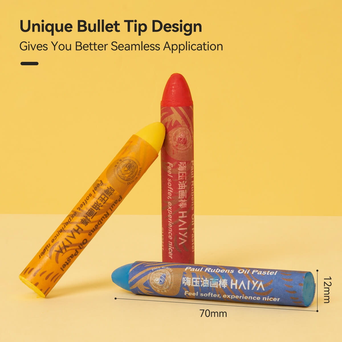 Paul Rubens Ölpastelle Set, 72 Farben HAIYA Artist Soft Ölpastelle