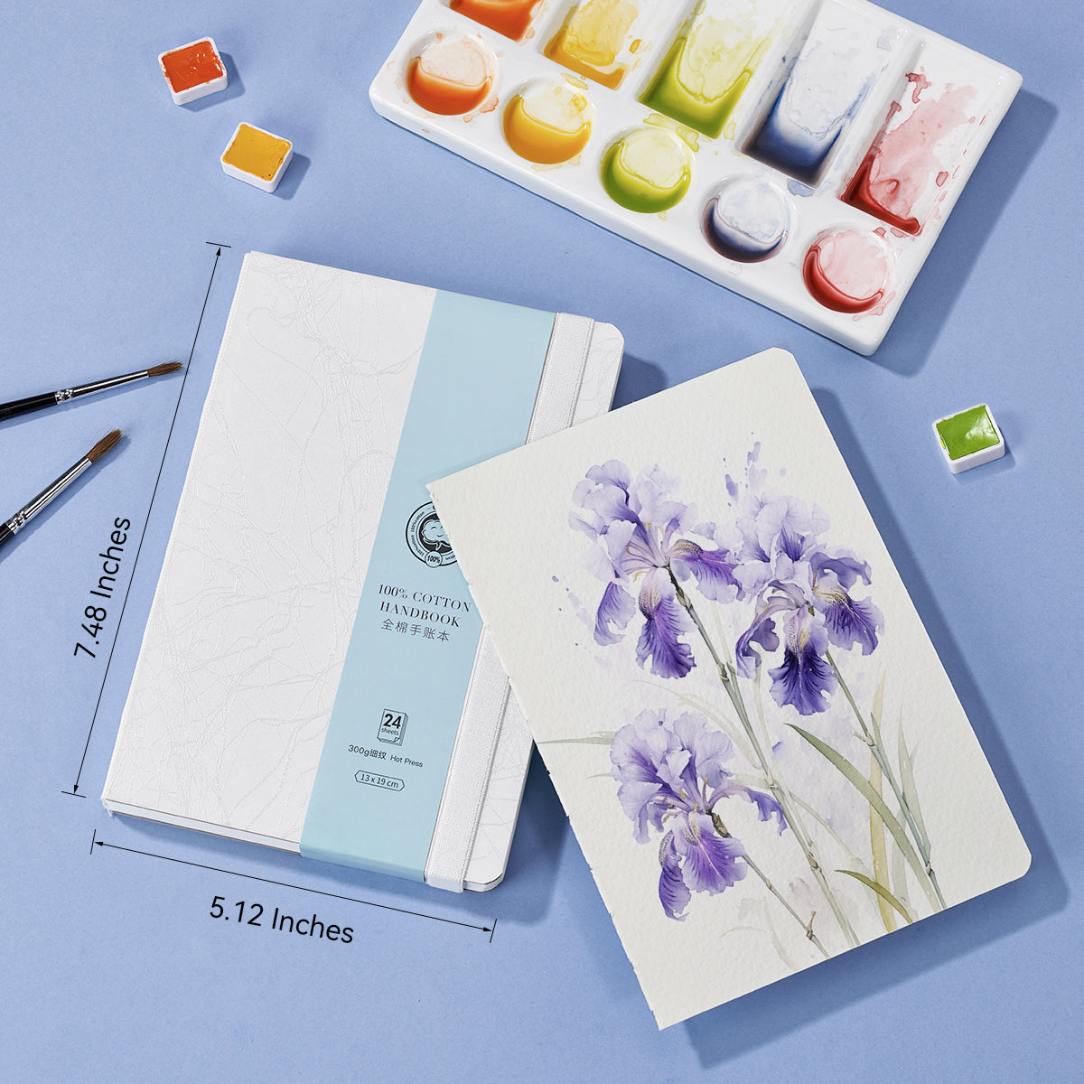 POTENTATE Zunjue Zunjue Watercolor Paper Watercolor Account Book 32K Fine Line White Book 24 Sheets
