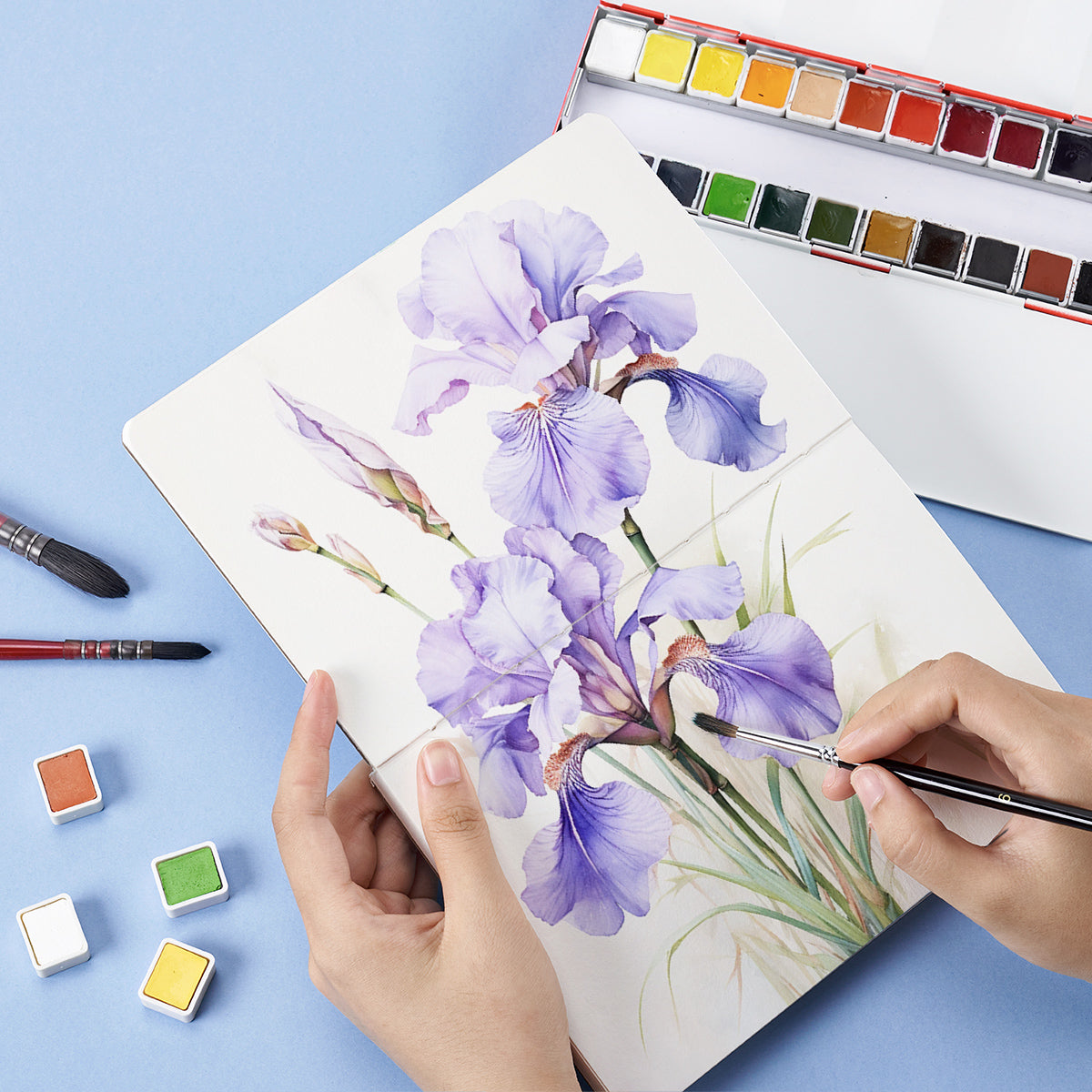 POTENTATE Zunjue Zunjue Watercolor Paper Watercolor Account Book 32K Fine Line White Book 24 Sheets