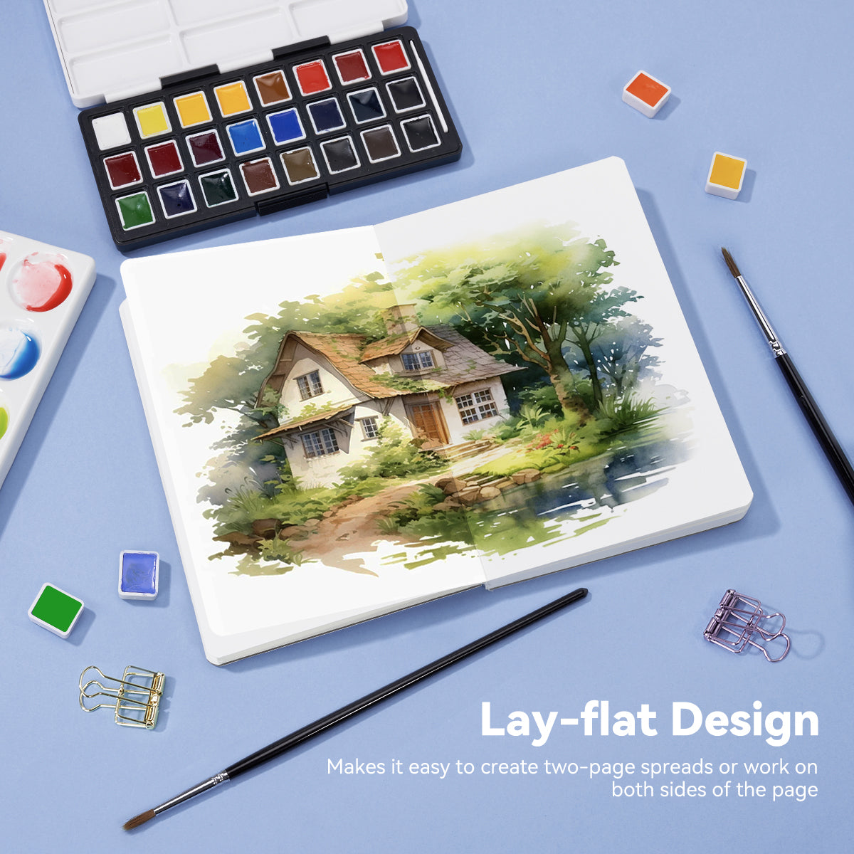 POTENTATE Zunjue Zunjue Watercolor Paper Watercolor Account Book 32K Fine Line White Book 24 Sheets