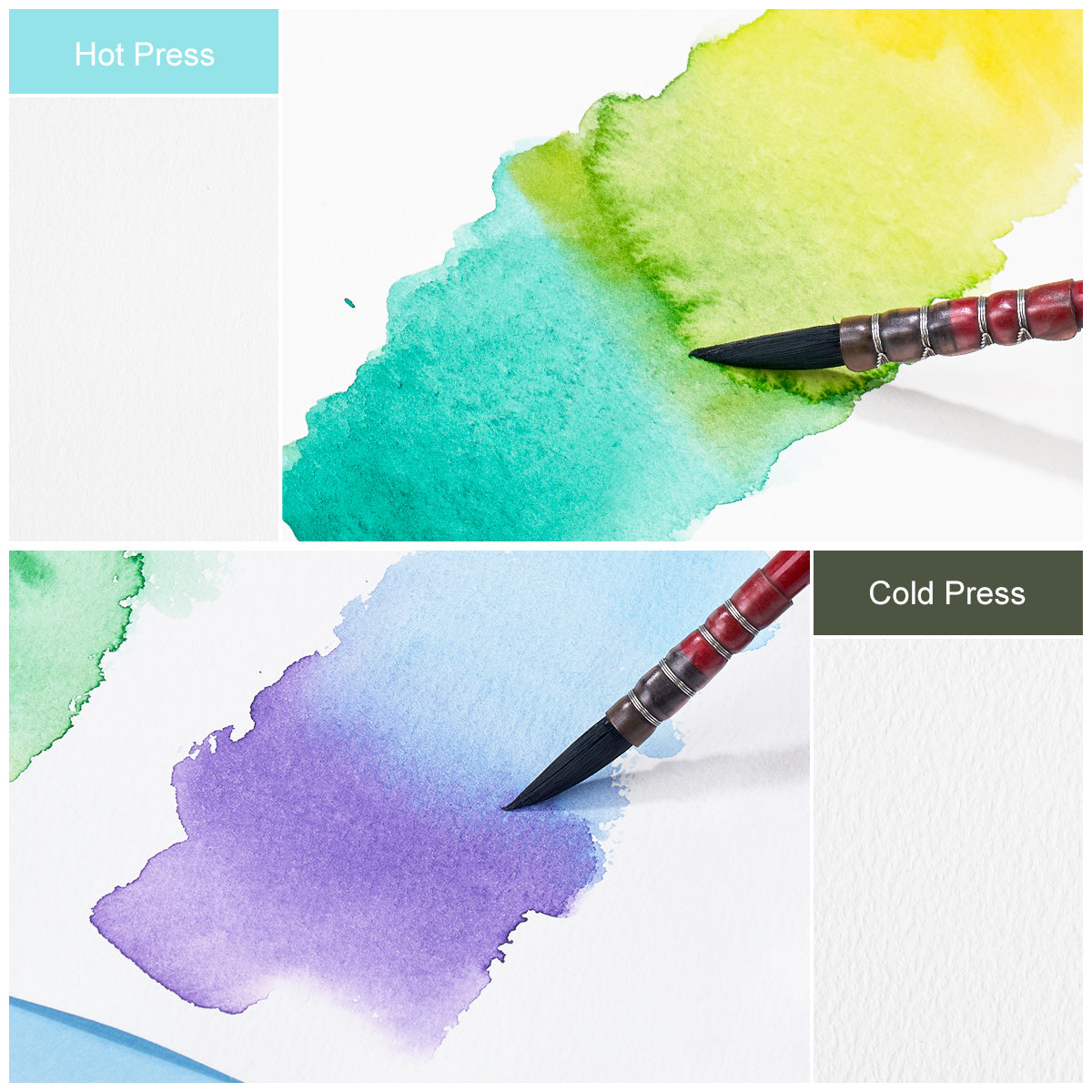 POTENTATE Zunjue Zunjue Watercolor Paper Watercolor Handbook 64K Fine Grain White Color Book 24 Sheets