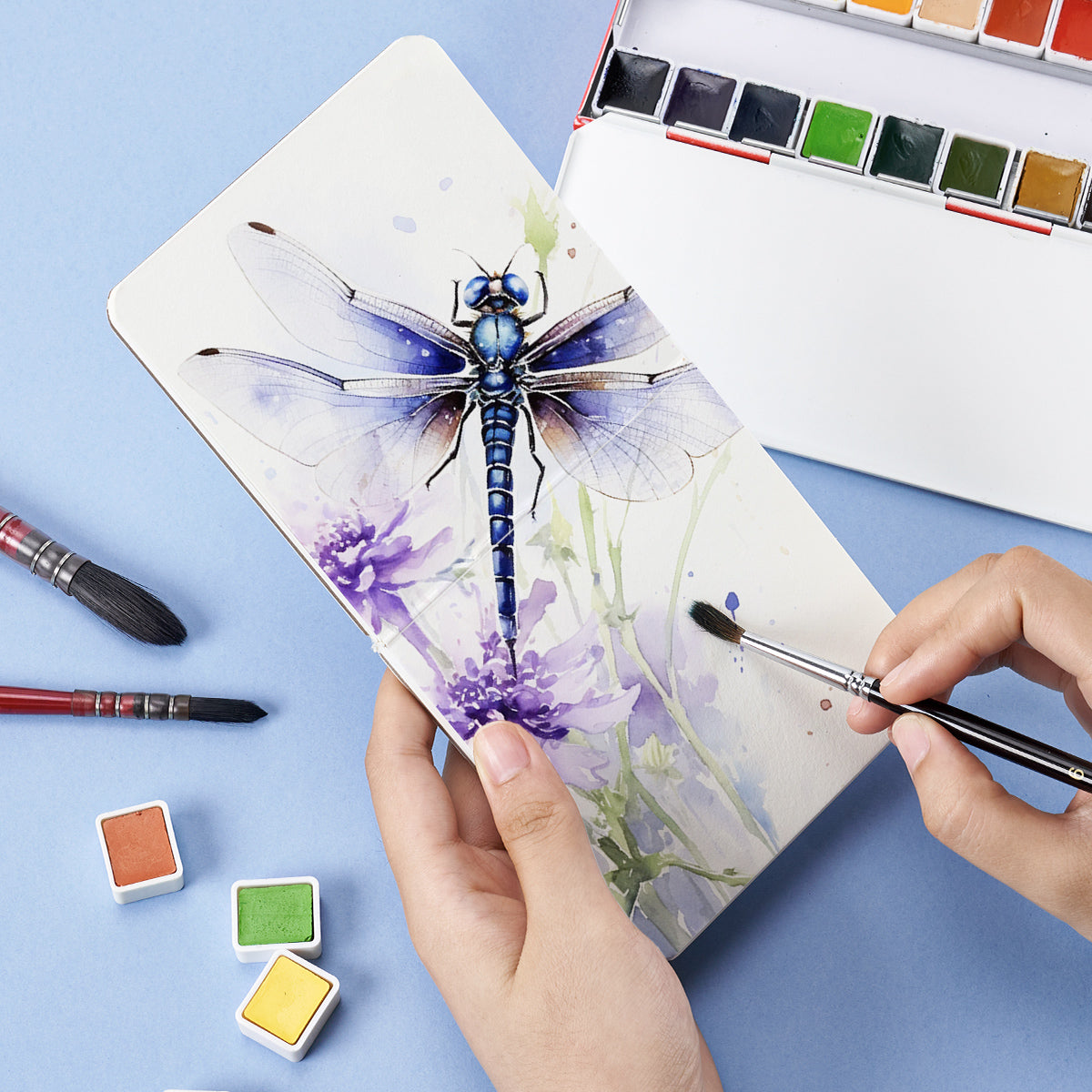 POTENTATE Zunjue Zunjue watercolor paper watercolor notebook 10*10 fine grain white book 24 sheets * 2