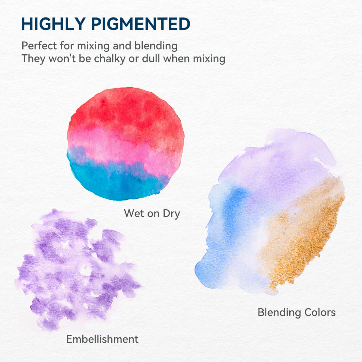 MeiLiang Solid Watercolor Paint Set 52 Colors Standard (Purple Box)