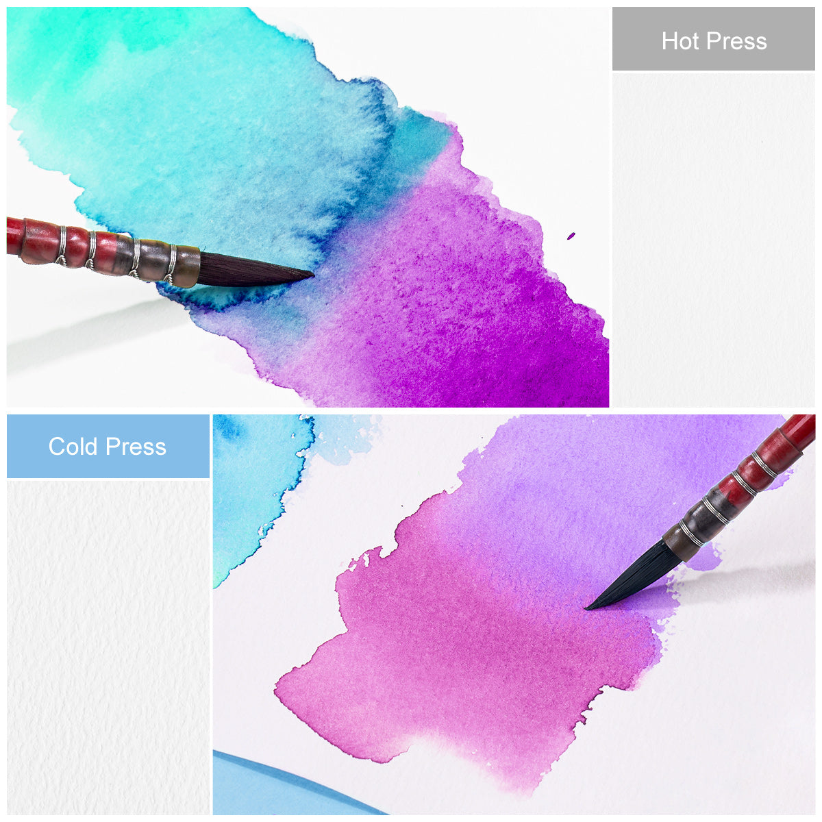 POTENTATE Zunjue Zunjue Notebook Cotton 12*12 Fine Grain 300g Gray (Light Blue) 24 Sheets