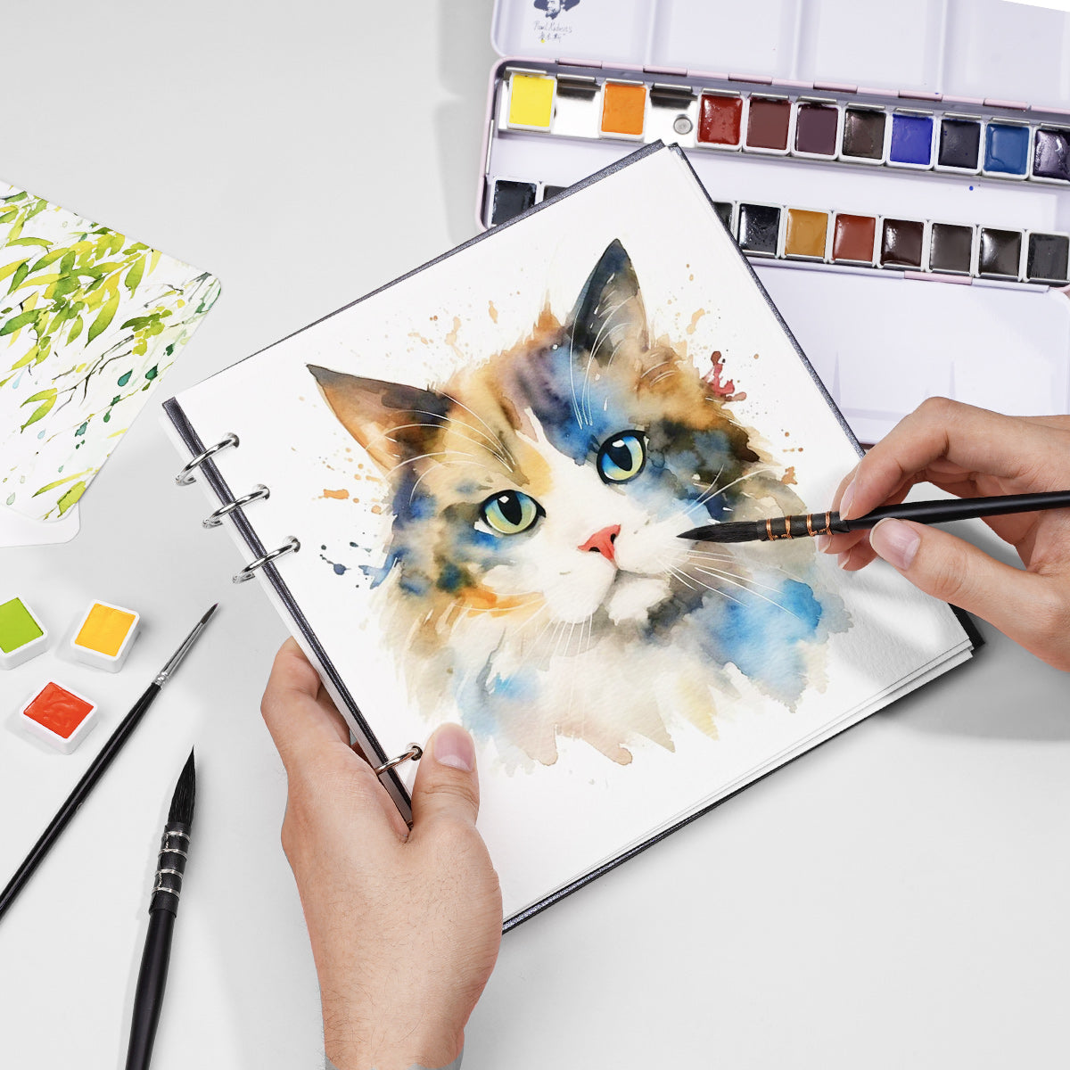 POTENTATE Zunjue Zunjue Notebook Cotton 19*19 Medium Grain 300g Dark Gray 20 Sheets