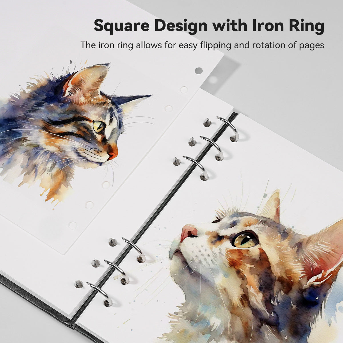 POTENTATE Zunjue Zunjue Notebook Cotton 19*19 Medium Grain 300g Dark Gray 20 Sheets