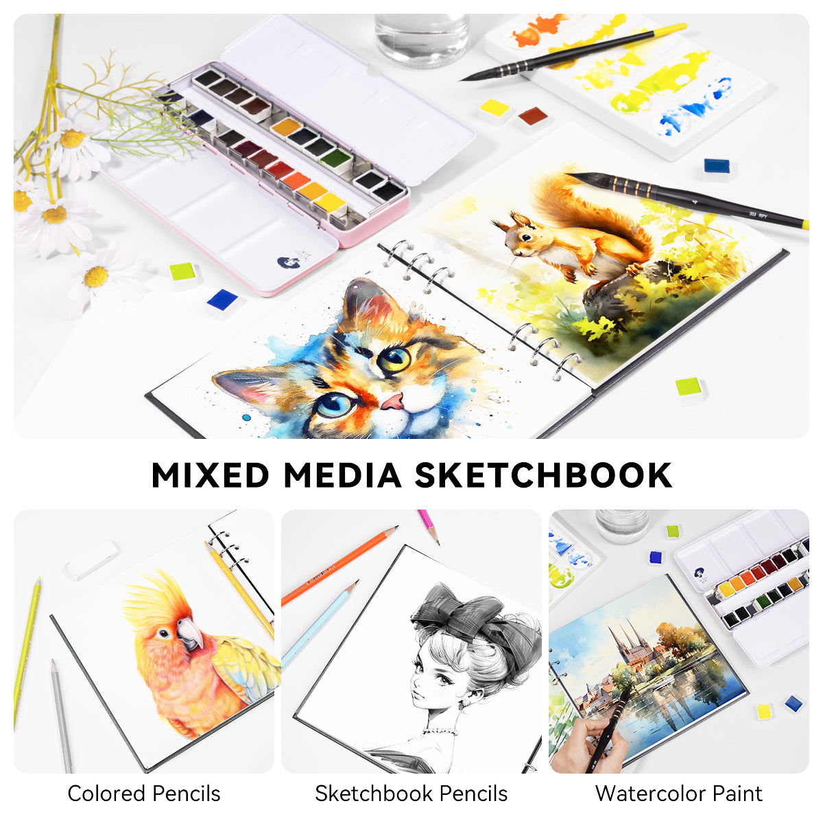 POTENTATE Zunjue Zunjue Notebook Cotton 19*19 Medium Grain 300g Dark Gray 20 Sheets