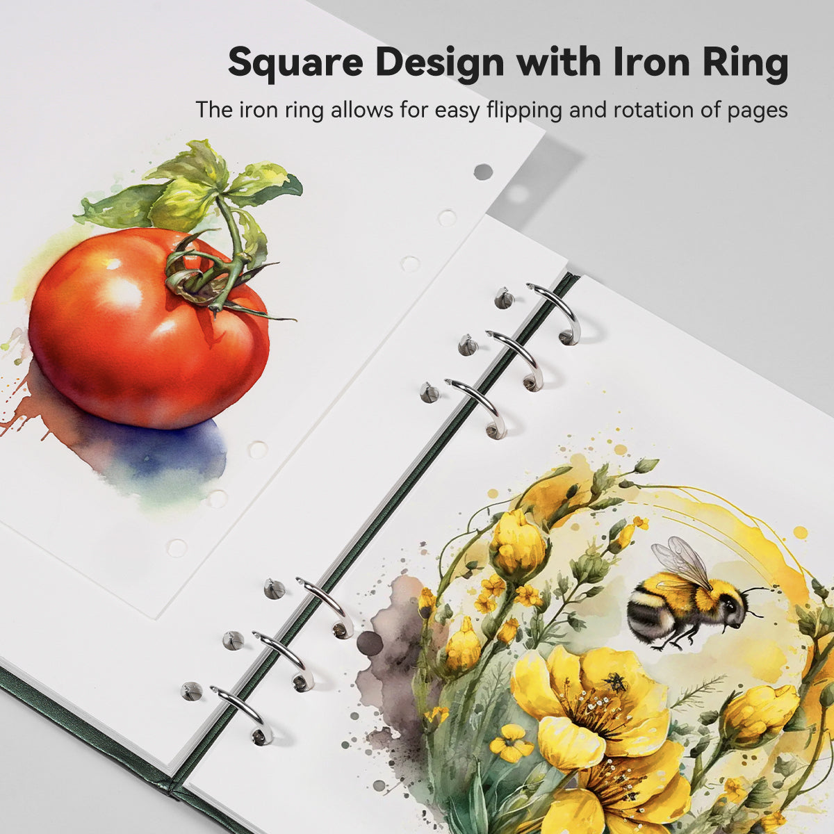 POTENTATE Zunjue Zunjue Notebook Cotton 19*19 Fine Grain 300g Dark Green 20 Sheets