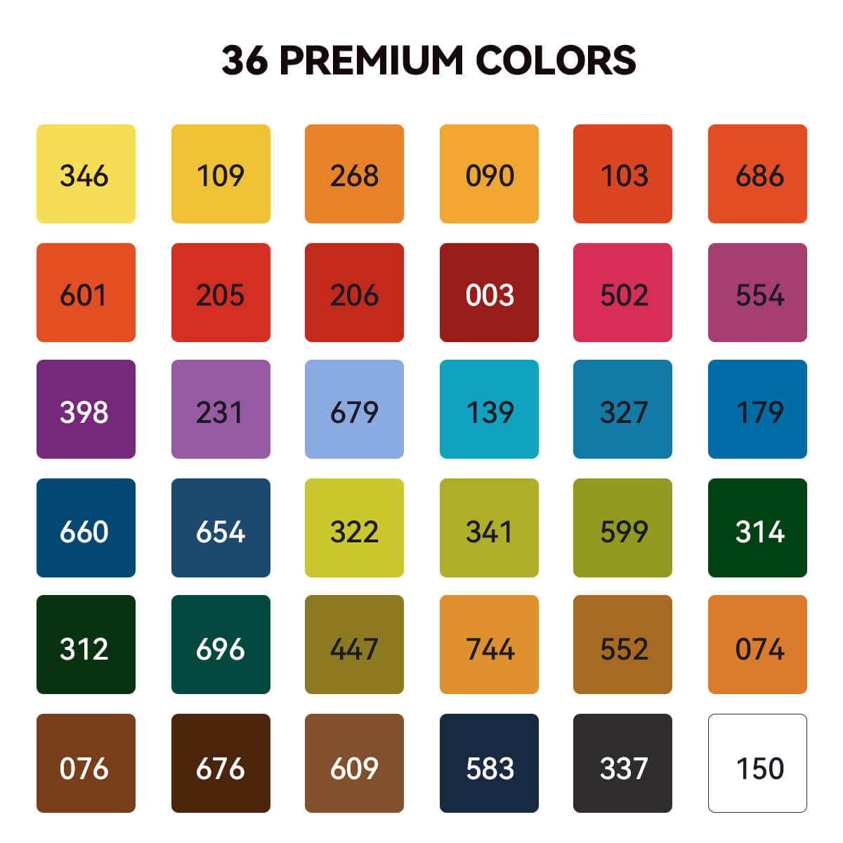 MeiLiang Watercolor Paint Set 36 Vibrant Colors 5ml (0.17-oz) Tube