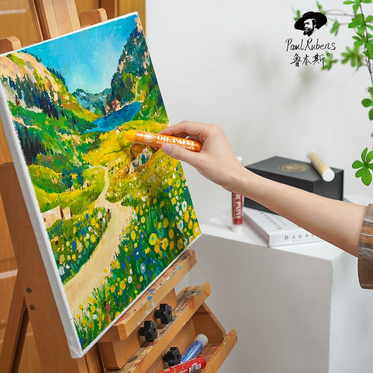 Paul Rubens HAIYA Oil Pastels, 12 Vibrant Colors Extra Large Oil Pastels