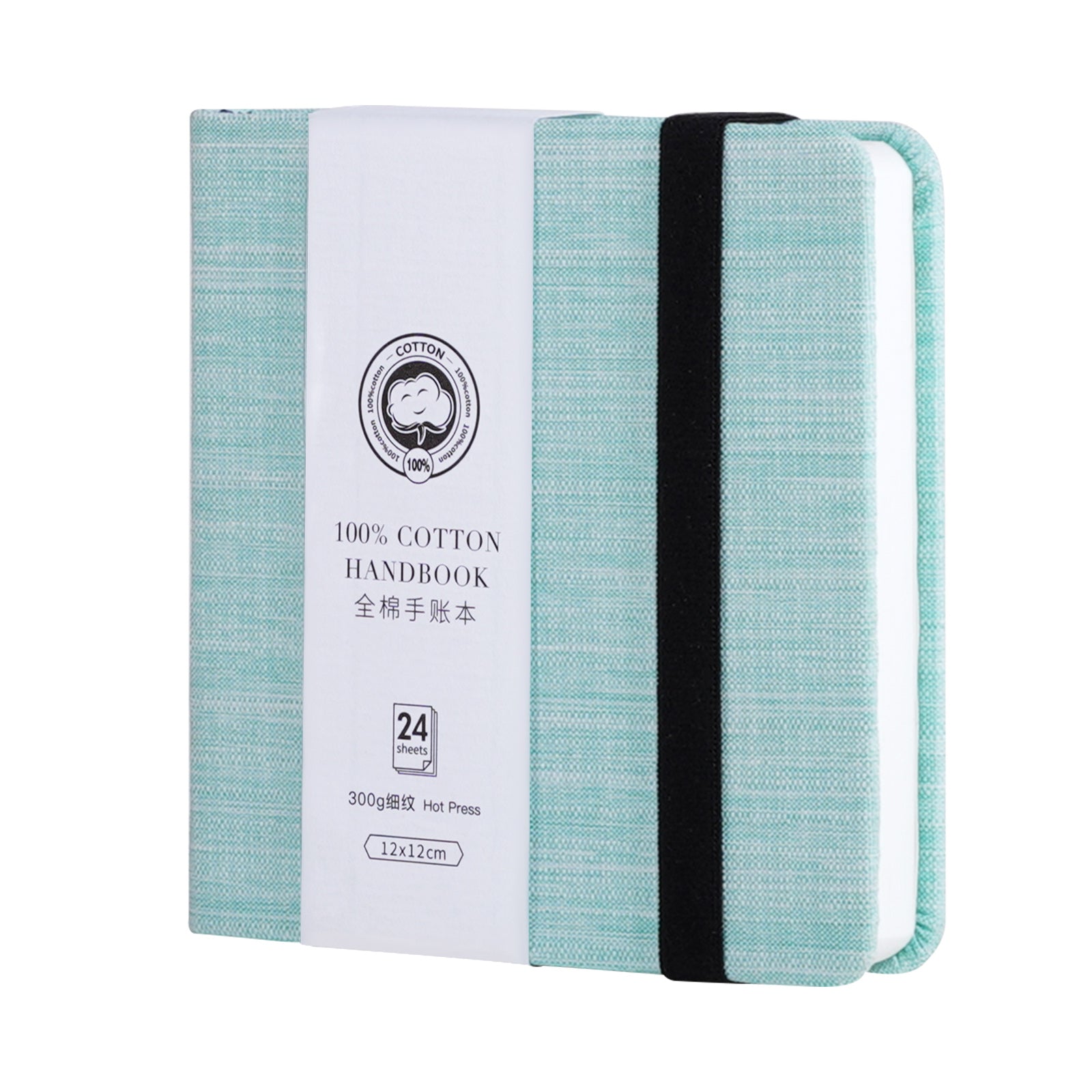 POTENTATE Zunjue Zunjue Notebook Cotton 12*12 Fine Grain 300g Light Green 24 Sheets