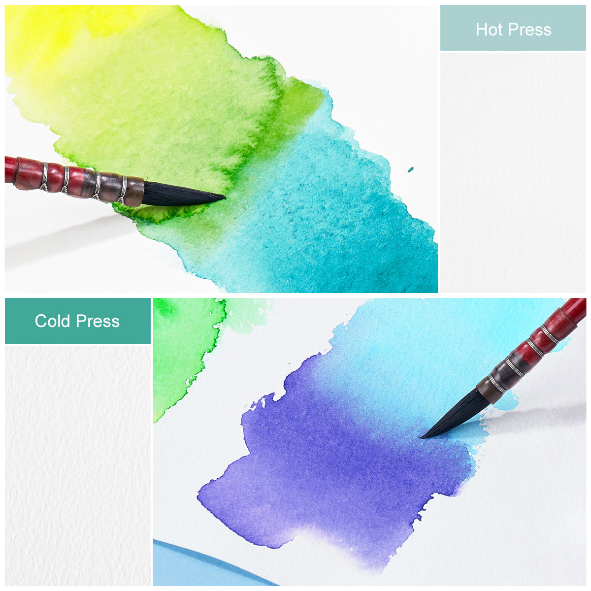 POTENTATE Zunjue Zunjue Notebook Cotton 12*12 Fine Grain 300g Light Green 24 Sheets