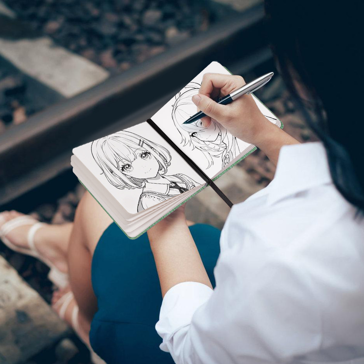 POTENTATE Zunjue Zunjue Notebook Cotton 12*12 Medium Grain 300g Medium Green 24 Sheets(021566-A)