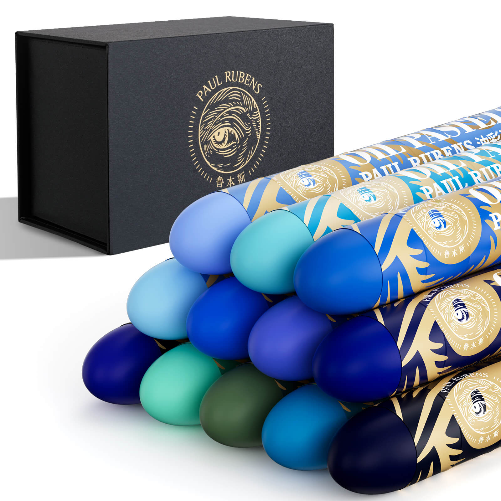 Paul Rubens HAIYA Oil Pastels, 12 Vibrant Colors Extra Large Oil Pastels