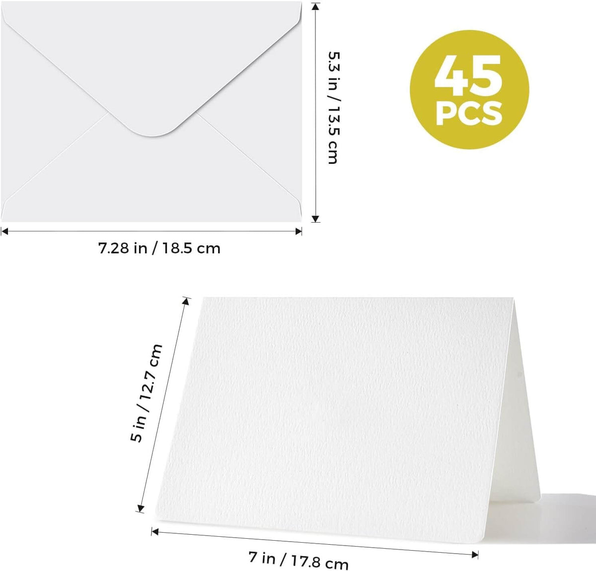 300gsm 100% Cotton Foldable Watercolor Greeting Cards with Envelopes – Cold Press Blank Cards & 30 Wax Seal Stickers for Painting, Inviting & Gifting