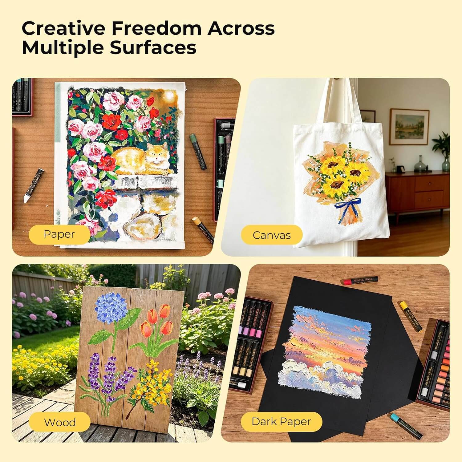 Lightwish 77-Color Floral Theme Soft Oil Pastels Set