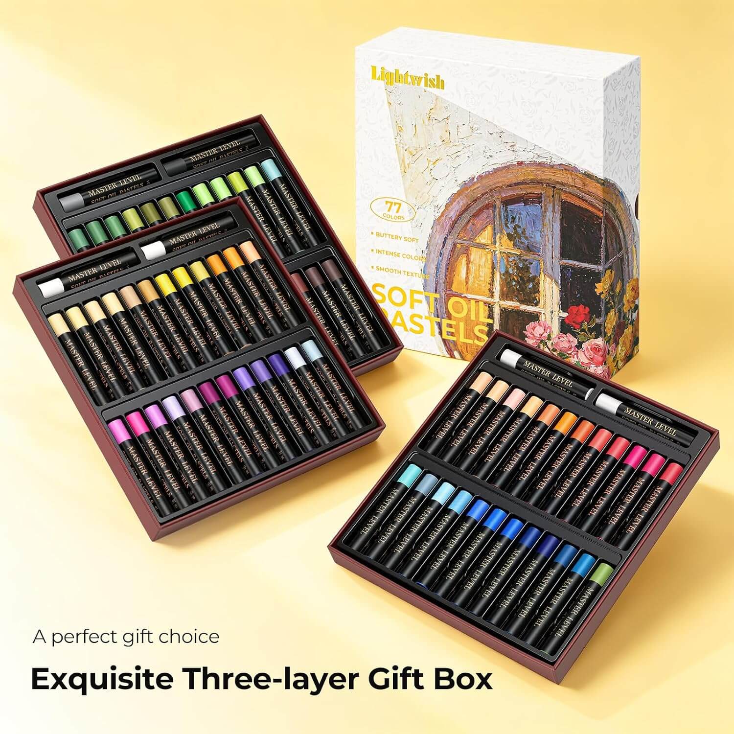 Lightwish 77-Color Floral Theme Soft Oil Pastels Set