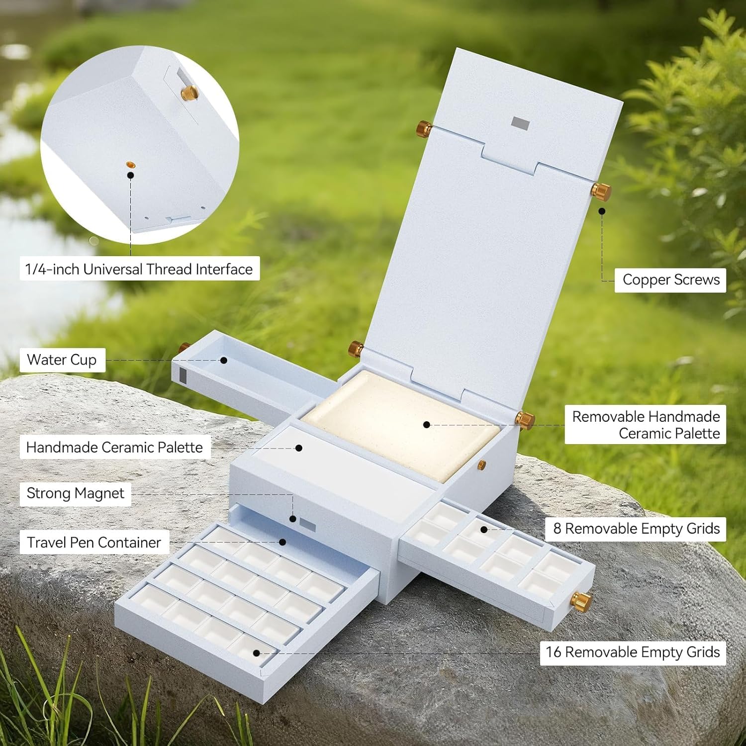 LIGHTWISH Plein Air Watercolor Kit – 24 Empty Pans