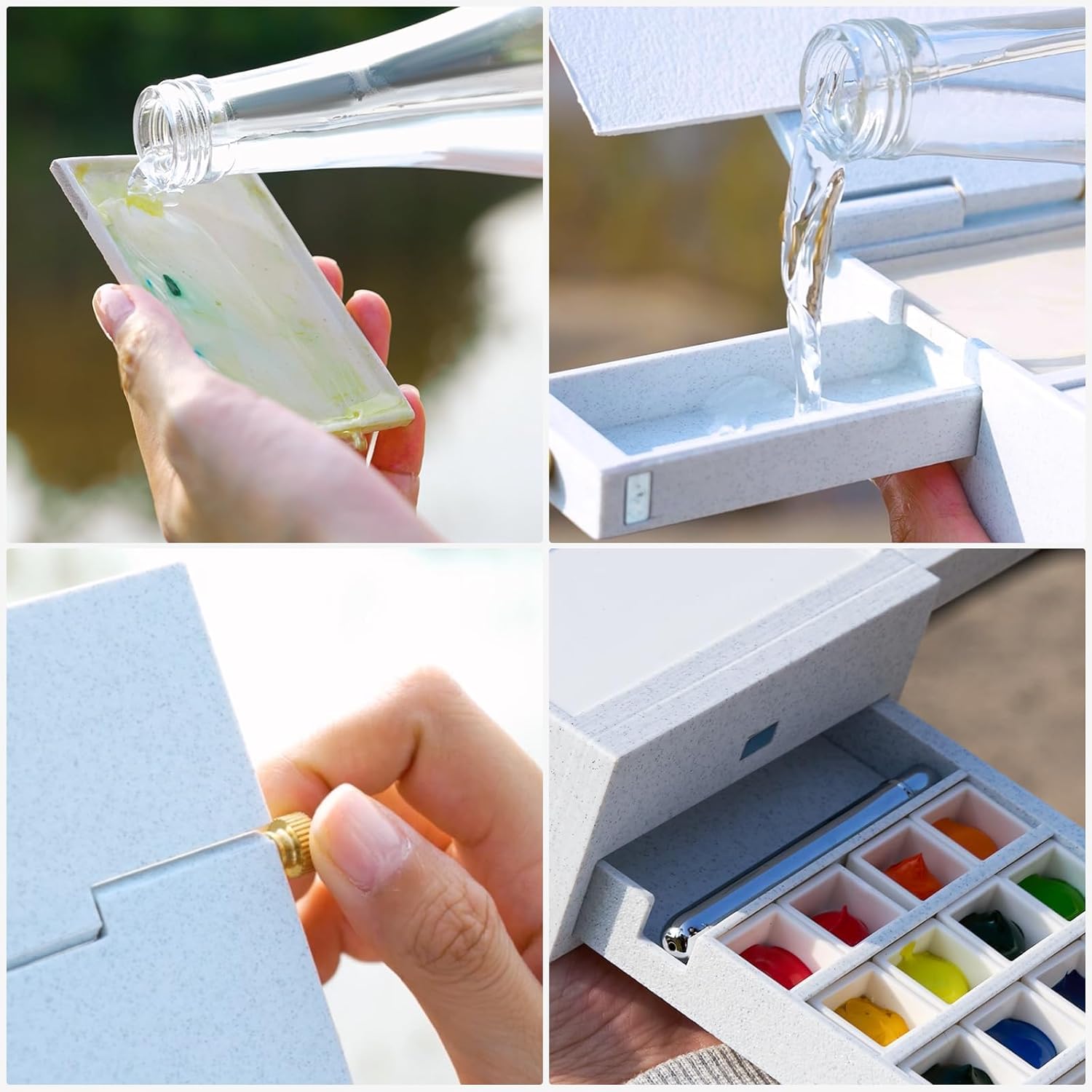 LIGHTWISH Plein Air Watercolor Kit – 24 Empty Pans