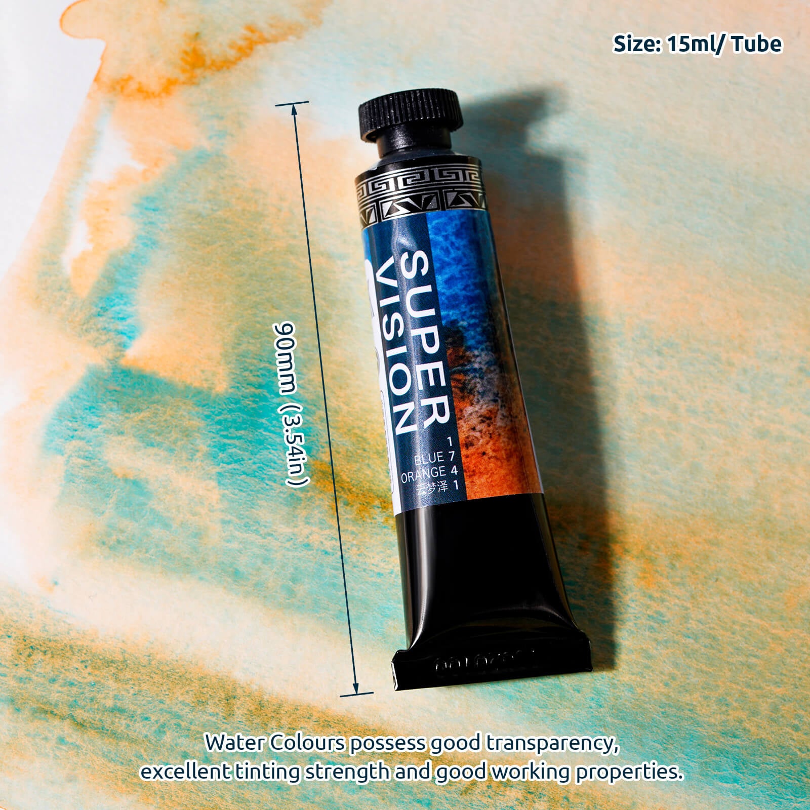 Super Vision Watercolor Paint Set, Diverse Colors Layering, Attractive Art Watercolor Set,3 Layering Colors 15ml*3 Tube (Set A)