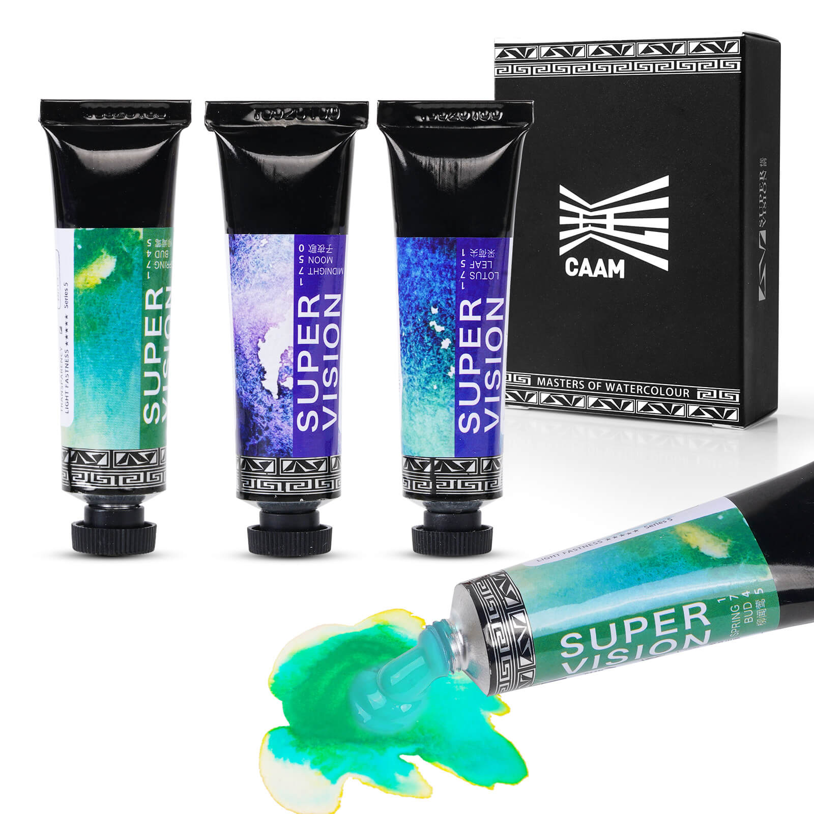 Super Vision Watercolor Paint Set, Diverse Colors Layering, Attractive Art Watercolor Set,3 Layering Colors 15ml*3 Tube (Set A)