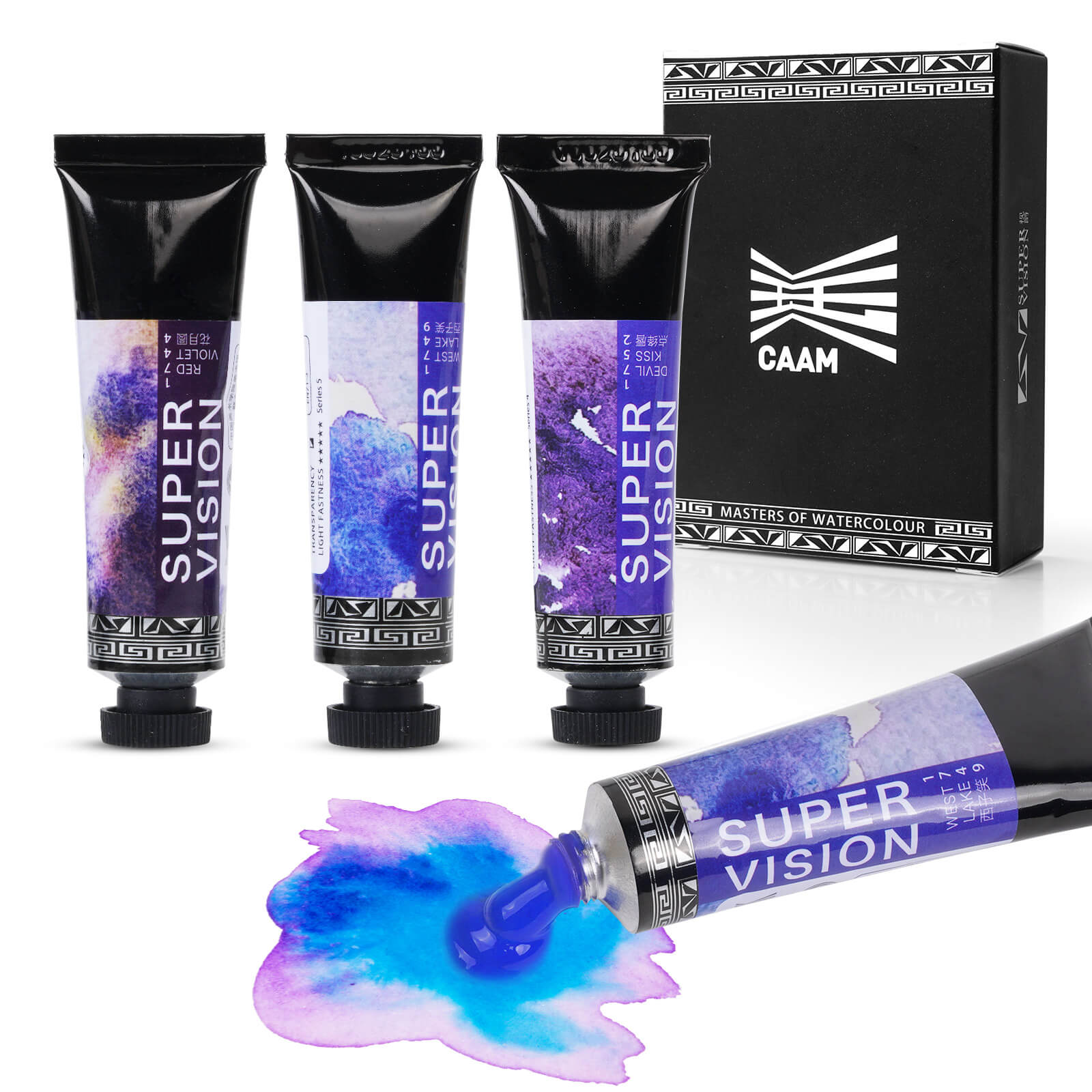 Super Vision Watercolor Paint Set, Diverse Colors Layering, Attractive Art Watercolor Set,3 Layering Colors 15ml*3 Tube (Set A)