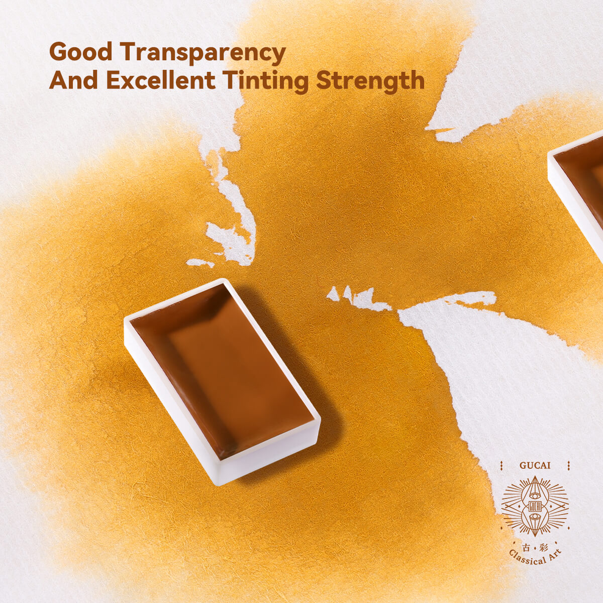 Aquarellfarben-Set von Paul Rubens, 24 leuchtende GUCAI-Farben, abnehmbare einzelne feste Aquarellfarben