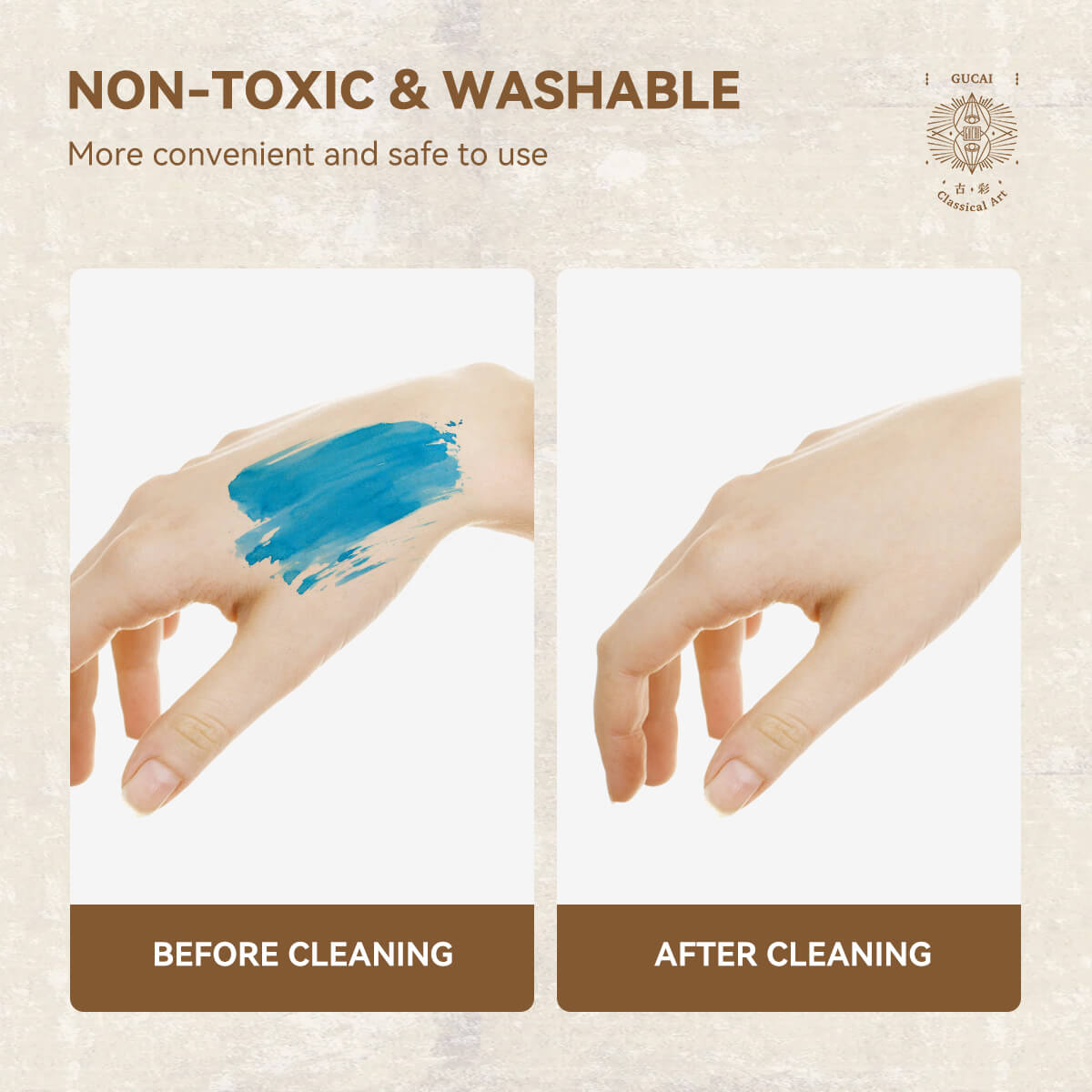 Aquarellfarben-Set von Paul Rubens, 24 leuchtende GUCAI-Farben, abnehmbare einzelne feste Aquarellfarben