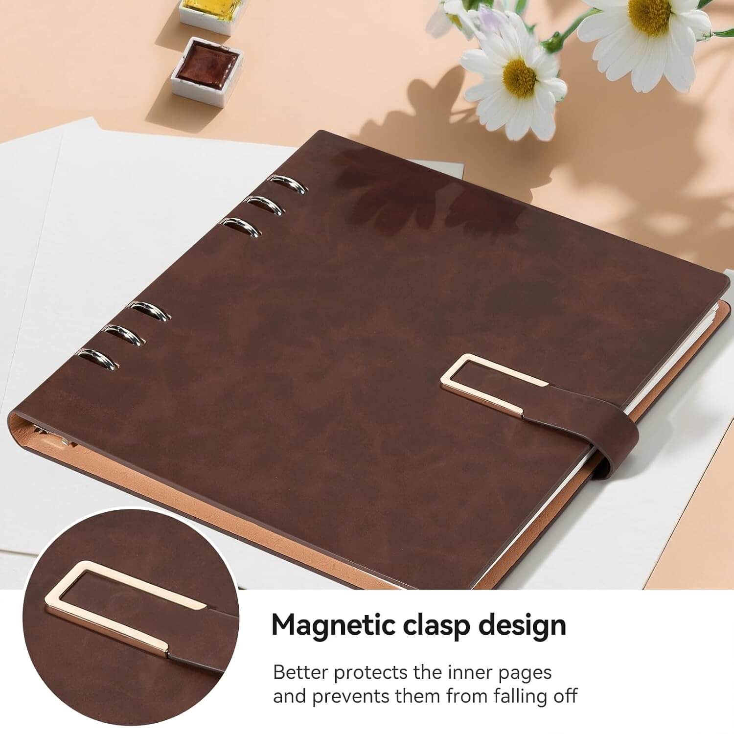 Lightwish Square Watercolor Sketchbook,100% Cotton,300gsm/140lb,Acid-Free,Cold Press Watecolor Paper Journal