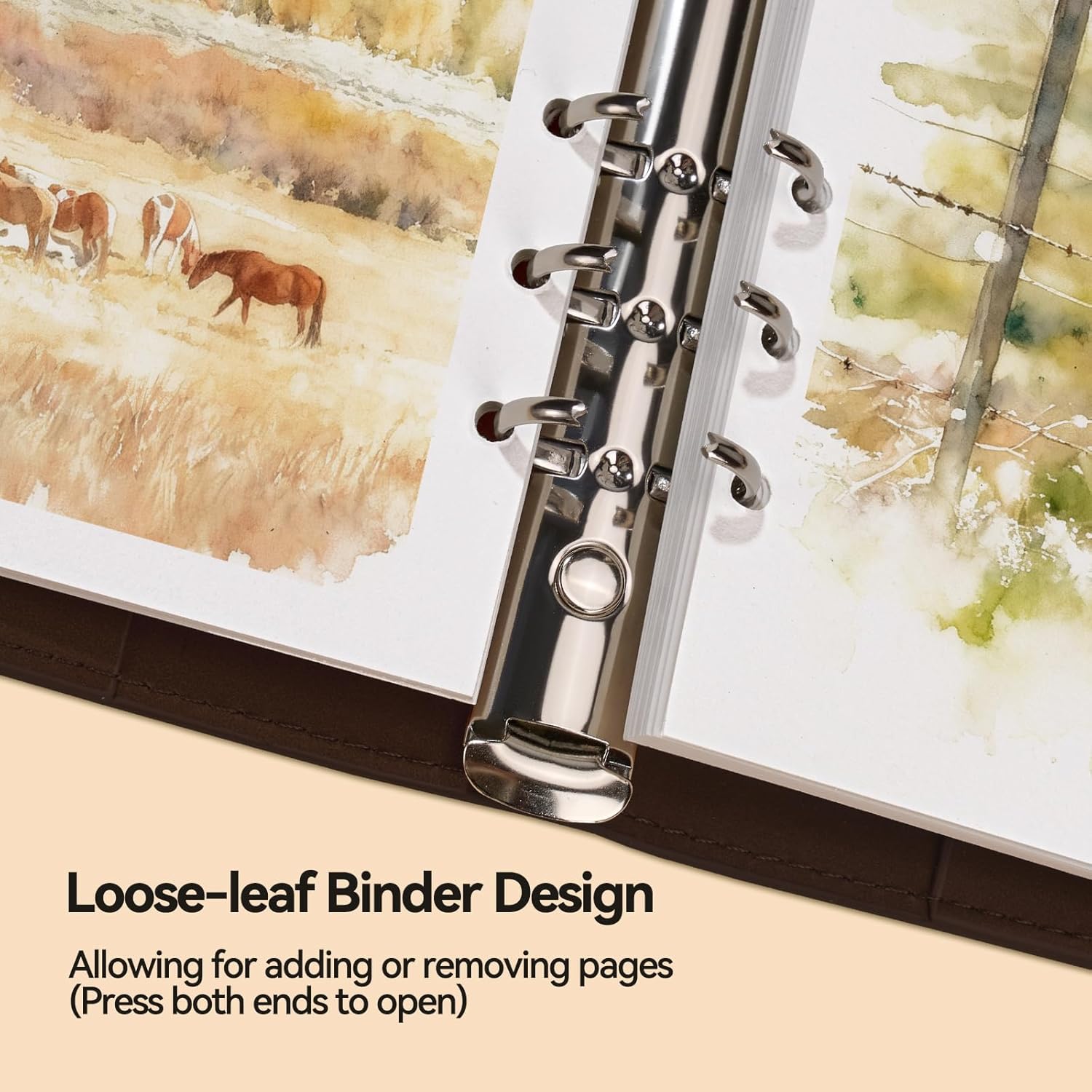 Lightwish Watercolor Sketchbook,100% Cotton Acid Free Watercolor Journal,300gsm/140lb Cold Press Watercolor Paper for Artists,Adults,Students,20 Sheets,5.8 * 8.2 Inches Paper