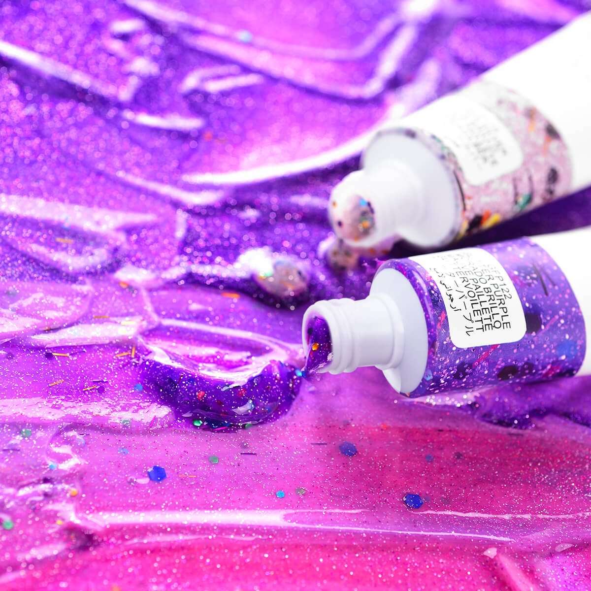 Lightwish Acrylic Paint Set Large Glitter Color