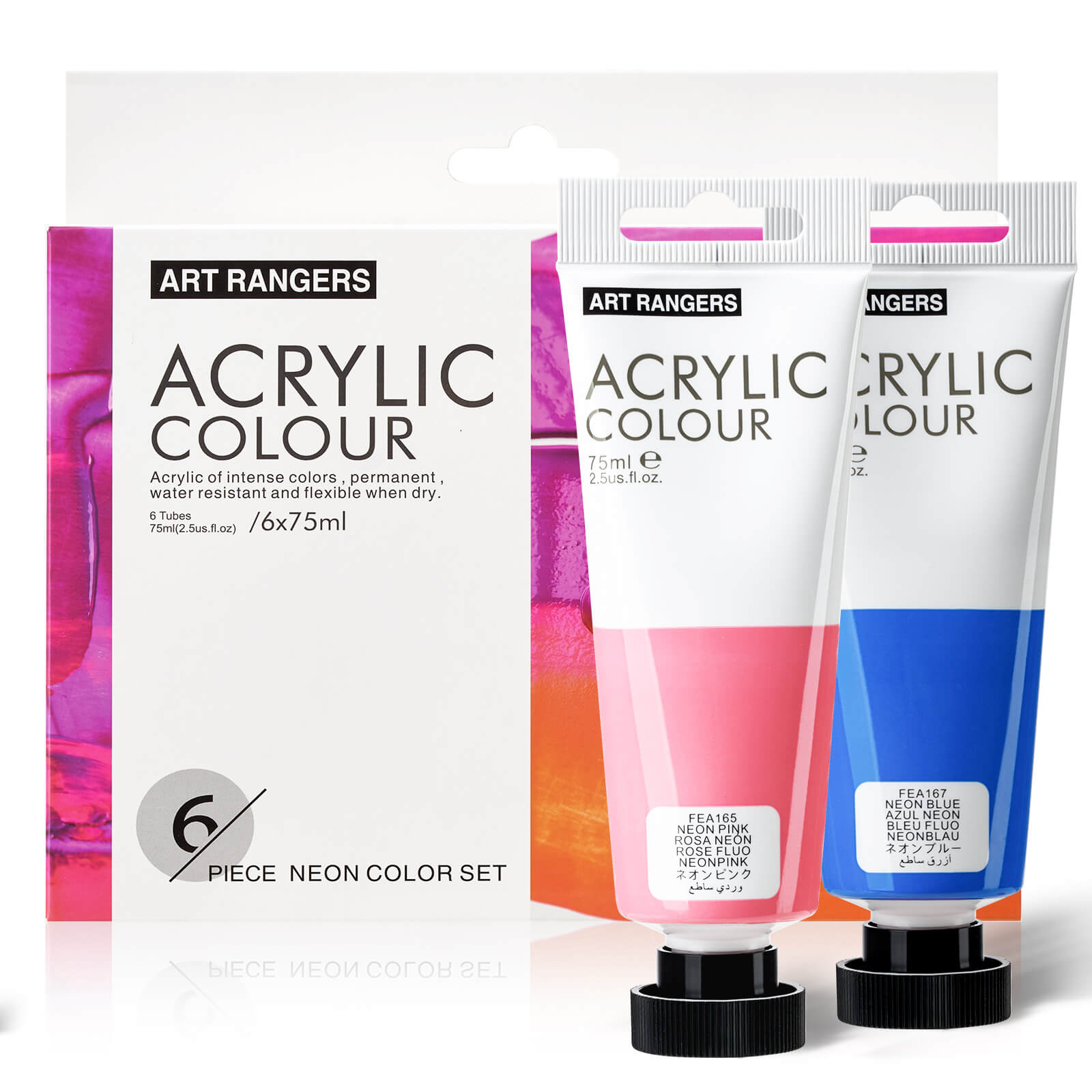 Lightwish Acrylic Paint Set Large Glitter Color