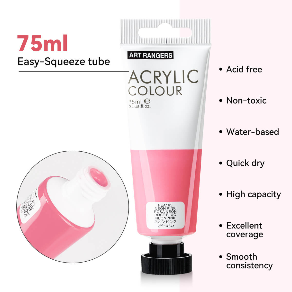 Lightwish Acrylic Paint Set Large Glitter Color