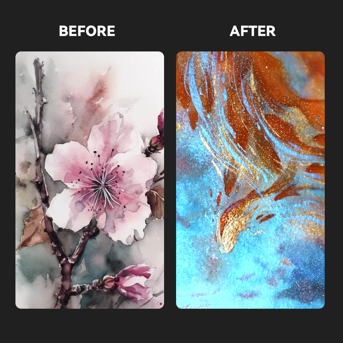 Paul Rubens 24 colors Artist Watercolor Paints-Metallic Glitter Solid