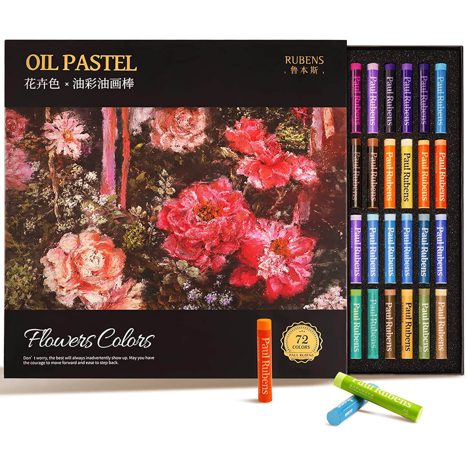 Colorful oil pastel set with a variety of vibrant colors for creating beautiful artwork