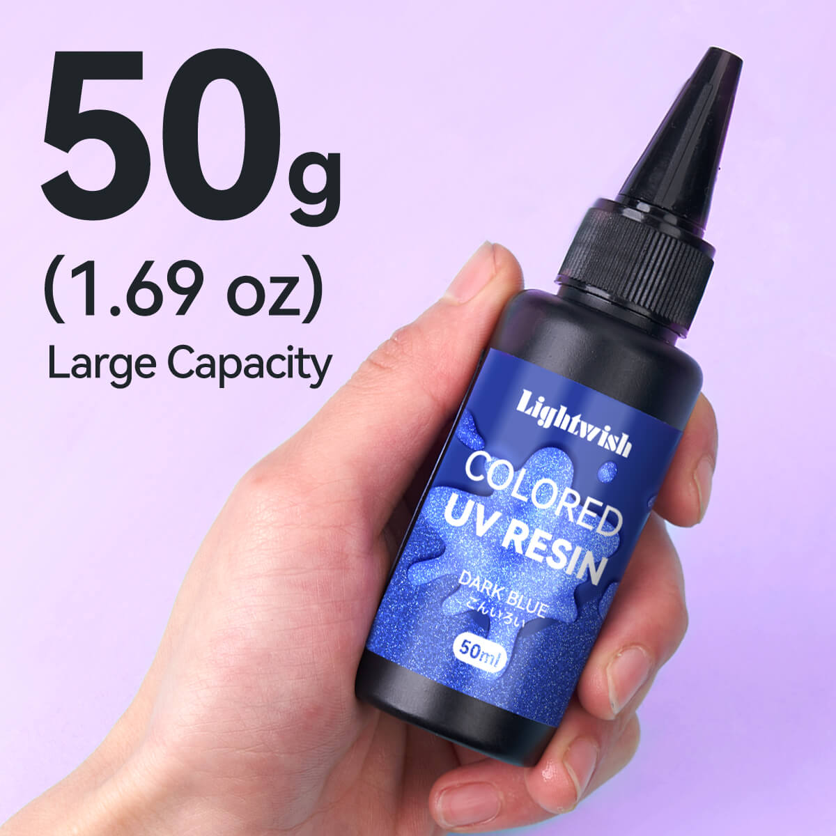 Lightwish Colored UV Resins, Diamond Glitter 8 Colors UV Resin Kit A