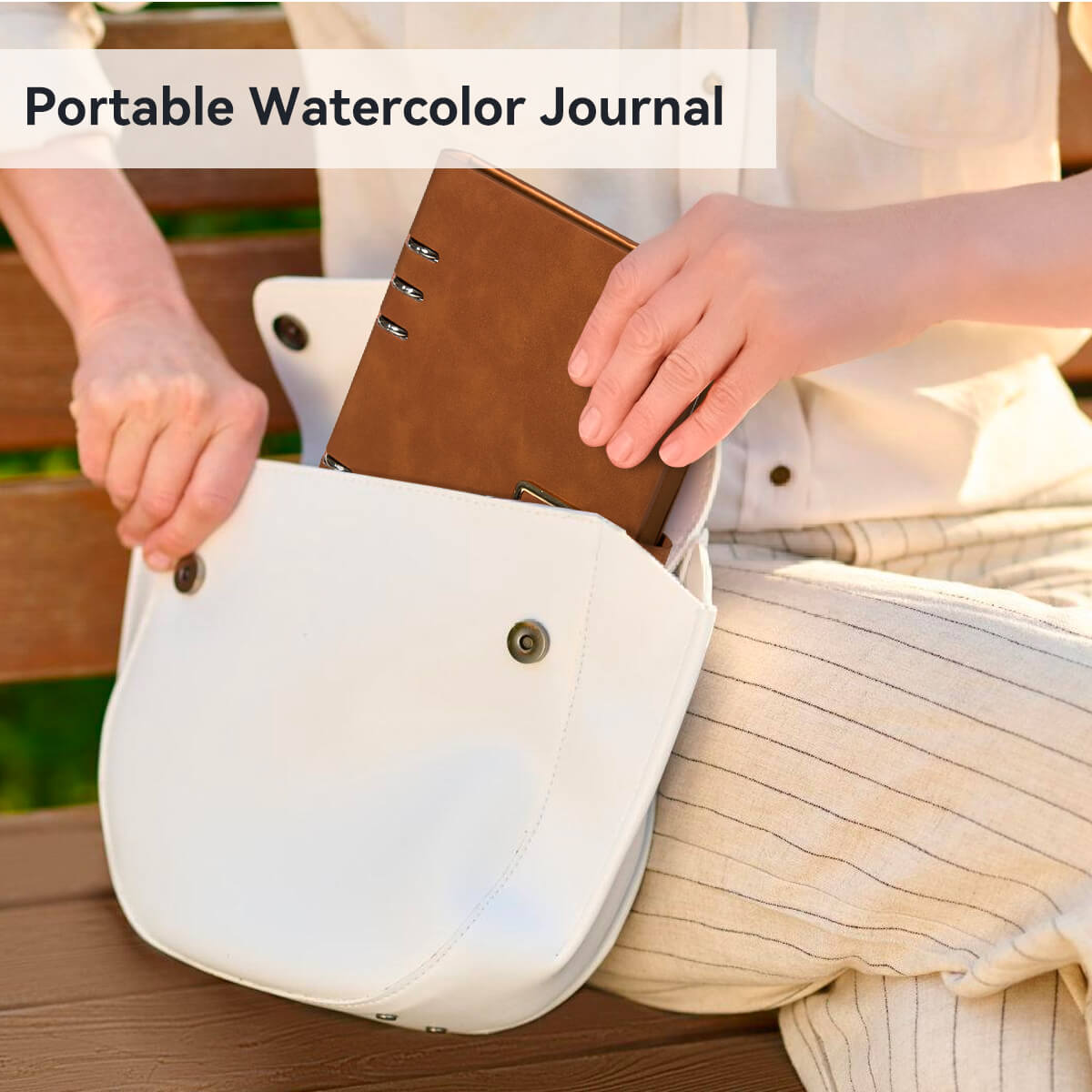 Lightwish 100% Cotton Acid Free Watercolor Journal/Sketchbook,300gsm/140lb, Cold & Hot Press Watercolor Paper,20 Sheets,9.25 * 6.3 Inches