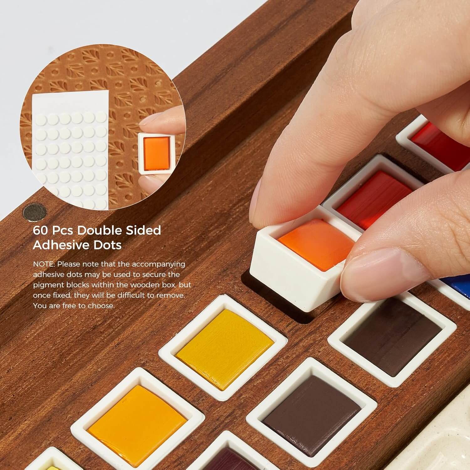 Lightwish Watercolor Paint Set – 36 Colors with Wooden Palette Box
