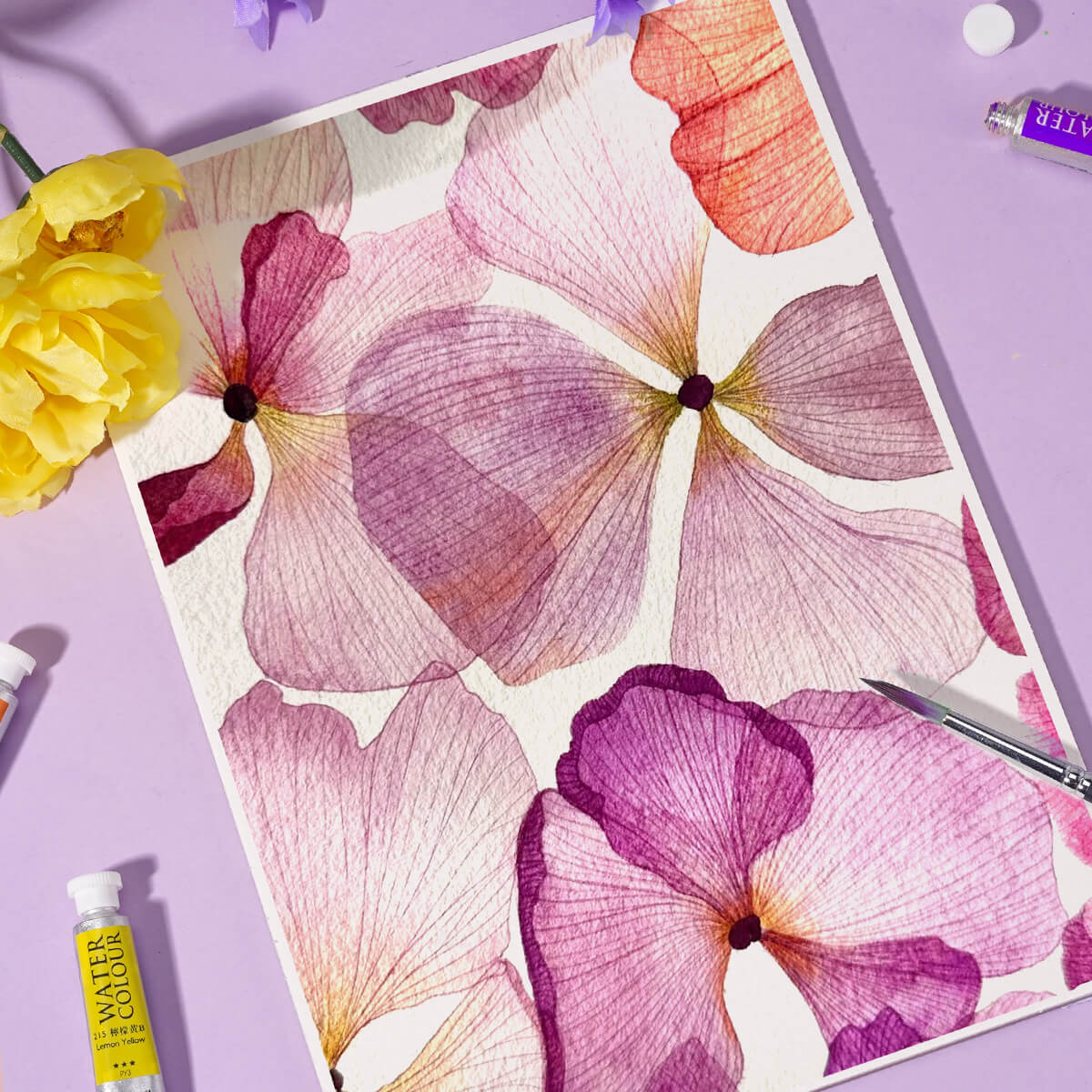 LIGHTWISH Marie's Masters Ensemble de tubes de peinture aquarelle professionnelle 24 couleurs